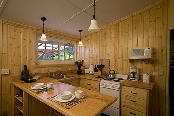 Volcano Bungalow - The kitchen is small but fully equipped and was completely renovated in early 2007.